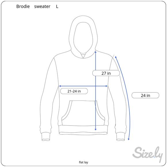 Brodie Cashmere Chloe Hoodie Camo Print Navy Orange Gray Size Large - Picture 7 of 8